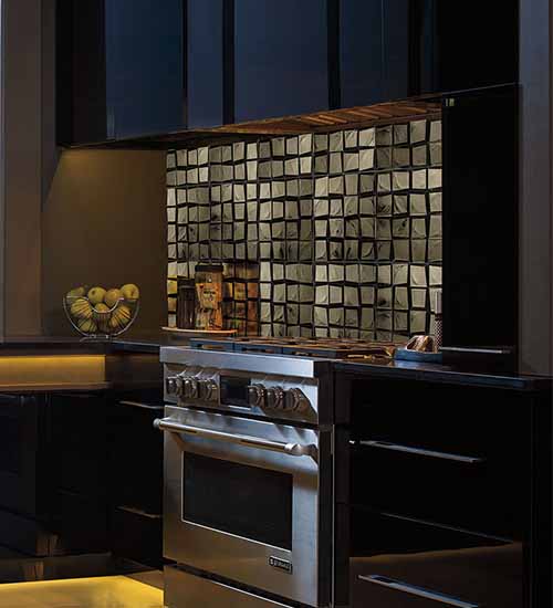 Ricci High Gloss Black Upper and Lower Cabinets